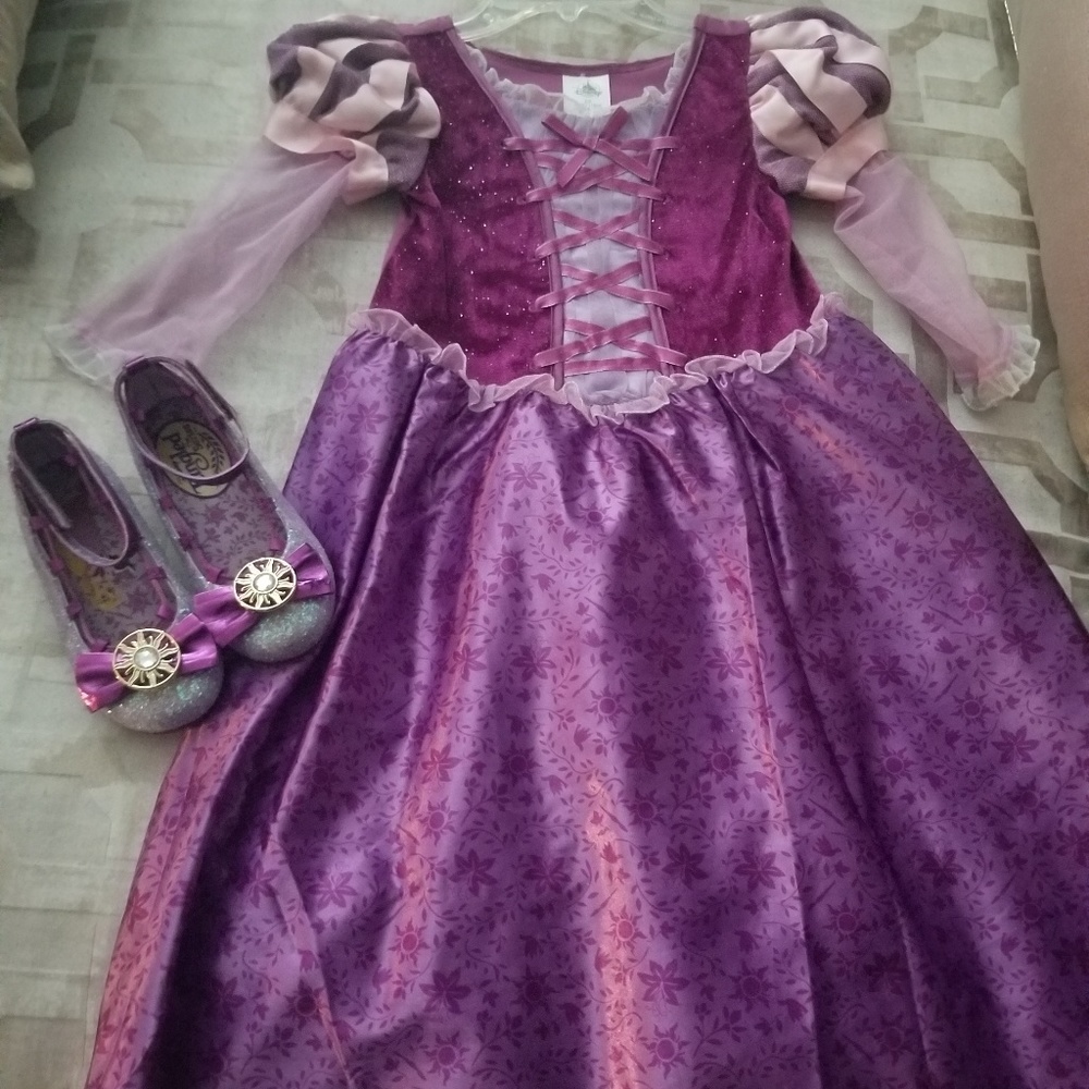 Disney Rapunzel dress and shoes